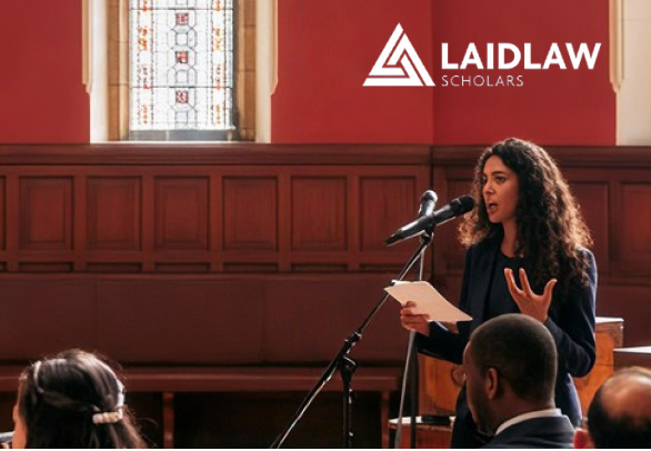 Shruti Jain speaking as a Laidlaw Scholar